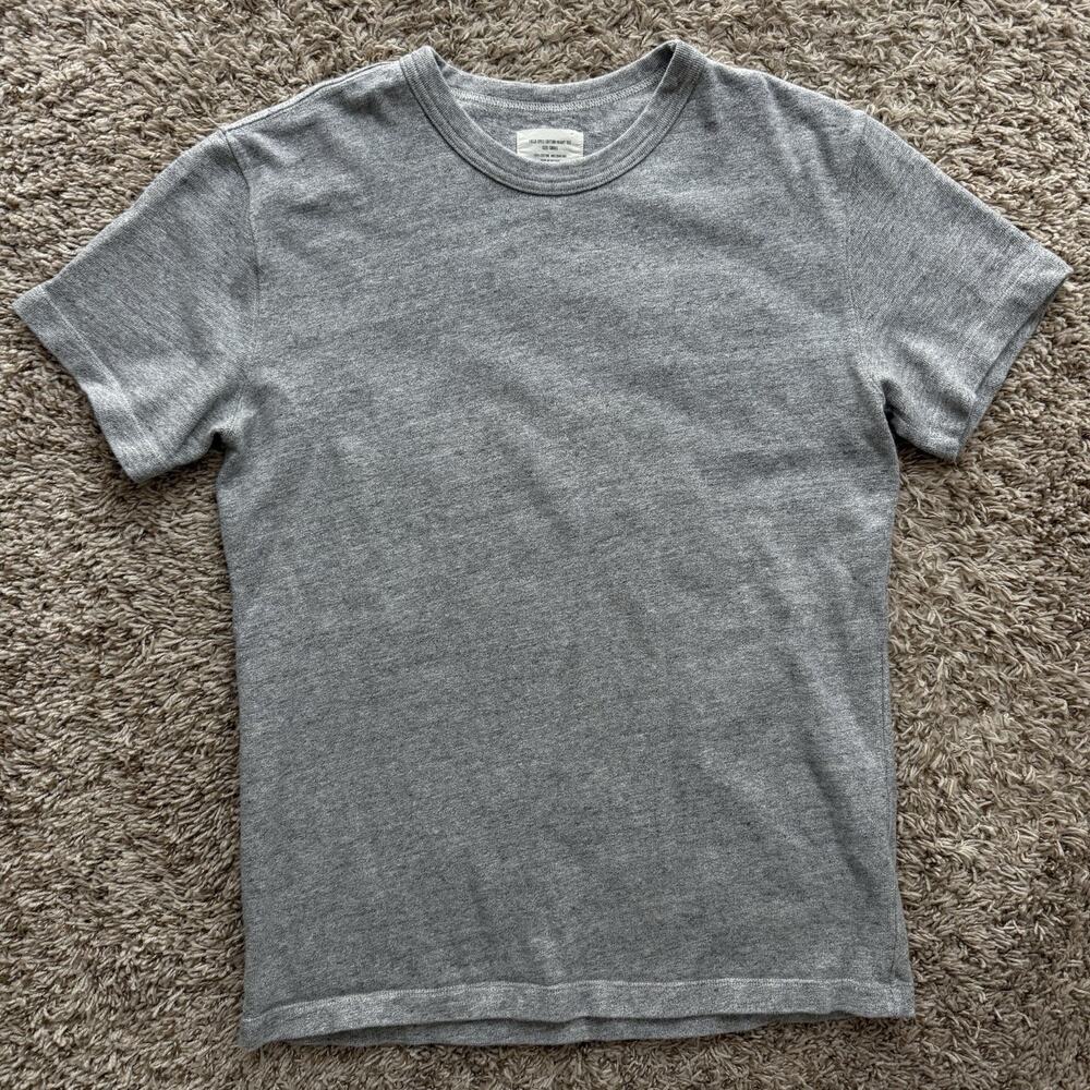 Buck Mason Men's Field-Spec Cotton Heavy Tee Speckled Gray T-Shirt Size Small